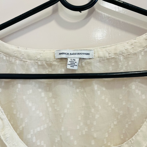 American eagle Off white georgette top - Picture 5 of 16
